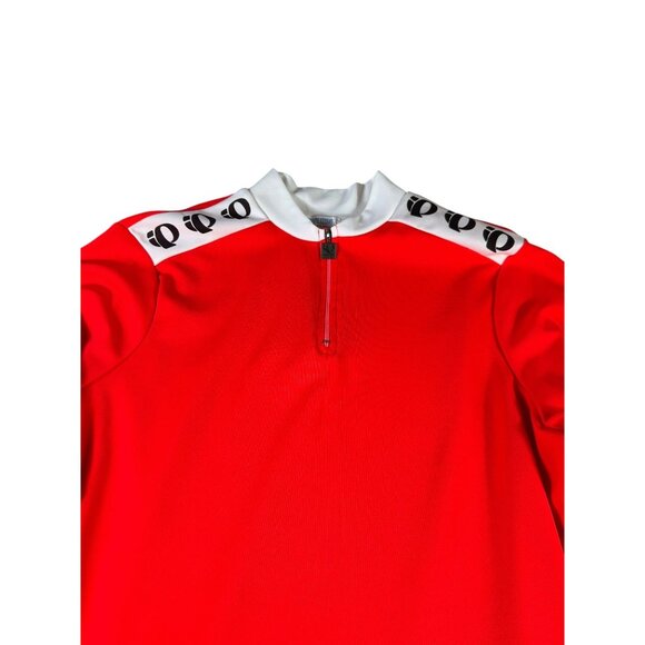 Pearl Izumi Cycling Jersey Red White Mens Sz XL Stretch Long Sleeve Back Pockets - Picture 2 of 12